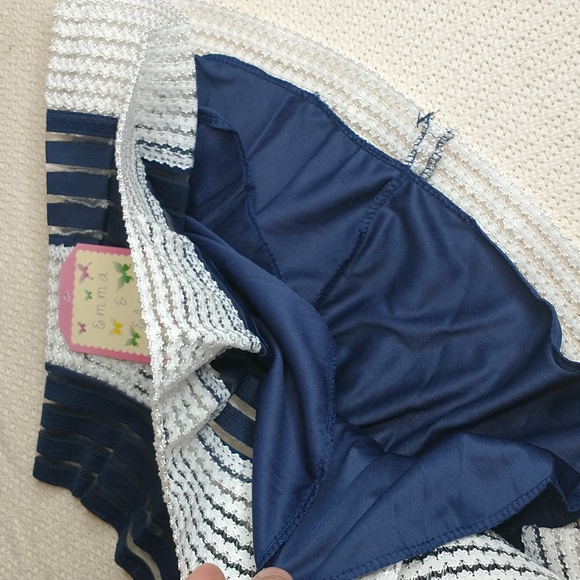 Kids size 7-8 tutu skirt navy blue and white - Picture 2 of 6